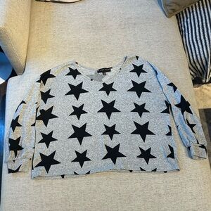 Gray Sweater with Black Stars
